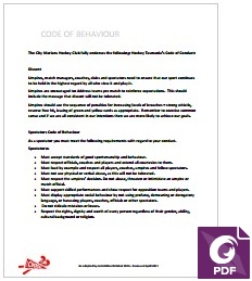 Code of Behaviour