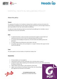 Mental Health Policy